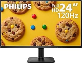 Philips 24E2N2100 24 inch IPS FHD (1920 x 1080) 120Hz Gaming Office Monitor, VESA, HDMI x1, VGA Port x1, Eye Care, 4 Year Advance Replacement Warranty