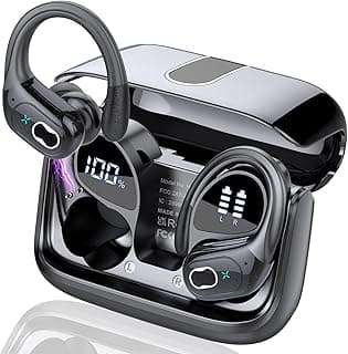 Wireless Earbuds 75hrs Bluetooth 5.4 Headphone Sport, 2026 Bluetooth Earbuds Stereo Deep Bass Over Ear Bud with Earhooks, ENC Noise Cancelling Mic, IPX7 Waterproof Earphone for Gym/Running/Workout