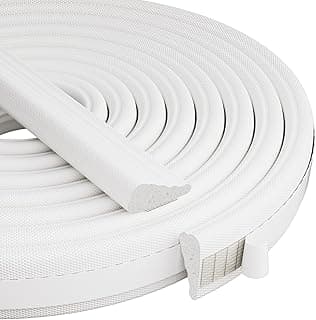 118” Wedge-Shape Foam Window Weather Stripping Door Seal Strip,Soundproofing Frame Winter Insulation Tape for Exterior Front Door,Noise Cancelling Window Inserts,Door Gap Filler Light Blocker,White