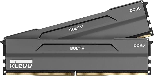 KLEVV Bolt V DDR5 32GB (2x16GB) 6000MHz CL30 SK Hynix A-Die 1.35V Gaming Desktop Ram Memory XMP 3.0 / AMD Expo Ready (KD5AGUA80-60A300H)