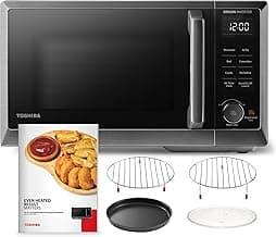 TOSHIBA Inverter Countertop Microwave Oven Air Fryer Combo MASTER Series, Broil, Convection, Speedy Combi, Even Defrost 11.3'' Turntable Sound On/Off, 27 Auto Menu&47 Recipes