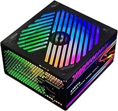 Apevia ATX-PM850W PCIe 5.0 ATX 3.0 Ready Premier 850W 80+ Gold Certified, Active PFC ATX Semi-Modular Gaming Power Supply, 366 RGB Light Modes