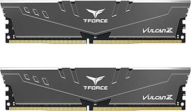 TEAMGROUP T-Force Vulcan Z DDR4 16GB Kit (2x8GB) 3200MHz (PC4-25600) CL16 Desktop Memory Module Ram (Gray) - TLZGD416G3200HC16CDC01