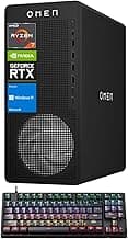OMEN 16L Gaming Desktop, AMD Ryzen 7 8700F (Beats Intel i7-14700F), NVIDIA RTX 5060, 64GB DDR5 RAM, 2TB SSD, W11H, Music Production Workstation, Bundle with Thunderobot KG3089R Gaming KB