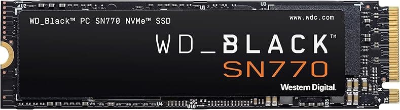 WD_Black 2TB SN770 NVMe Internal Gaming SSD Solid State Drive - Gen4 PCIe, M.2 2280, Up to 5,150 MB/s - WDS200T3X0E - (Renewed)