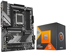 Micro Center AMD Ryzen 5 7600X3D CPU Processor Bundle with GIGABYTE B650 Gaming X AX V2 Motherboard (AM5, ATX, DDR5, USB 3.2 Gen2x2 Type-C, Wi-Fi 6E)