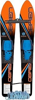 O'Brien All-Star Water Skis with Trainer Bar & Rope— Combo Waterskis for Kids & Beginners Learning to Ski