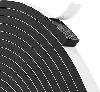 33FT EVA Weather Stripping Door Seal Foam Tape with Adhesive Foam Sealing Strip Window Weather Stripping Door Insulation Soundproofing