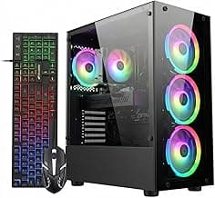 STGAubron Gaming PC Desktop Computer, Intel Core i7 up to 3.9G, GeForce GTX 1660 Super 6G, 32GB RAM, 1TB SSD, WiFi, BT 5.0, RGB Fan x4, Windows 11 Home