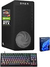 OMEN 16L Gaming Desktop, AMD Ryzen 7 8700F (Beats Intel i7-14700F), NVIDIA RTX 5060, 32GB DDR5 RAM, 2TB SSD, W11P, Music Production Workstation, Bundle with Thunderobot KG3089R Gaming KB