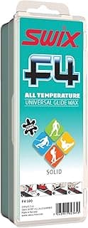 Swix F4 All-Temperature Universal Solid Bar Iron-On Glide Wax for Skis, Snowboards, 180g
