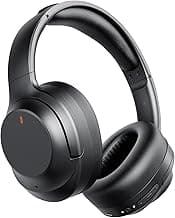 Active Noise Cancelling Headphones, Upgraded Wireless Bluetooth Headphones Over Ear with ENC Mic, HiFi Stereo Deep Bass, Noise Canceling Headphones Lightweight, BT 5.4, for Travel/Office/Home, Black
