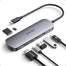Anker USB C Hub, 7in1 Multi-Port USB Adapter for Laptop/Mac, 4K@60Hz USB C to HDMI Splitter, 85W Max PD, 2 USB 3.0 & 1 USBC Data Ports, SD/TF Card Reader, for Type C Devices (Charger Not Included)