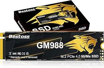 M.2 2280 NVMe SSD 1TB PCIe Gen 4, Up to 7300MB/s, SLC Cache & HMB, PS5/PC/Laptop Upgrade, Tailored for Gamers, Video Editors, High-End Creators, and AI Developers Demanding Blazing-Fast Speed GM988