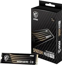 msi Gaming SPATIUM M480 PRO PCIe 4.0 NVMe M.2 1TB Internal SSD (PCIe Gen4, NVMe 1.4, M.2 2280, Read 7400 MB/S, Write 6000 MB/S, 1TB)