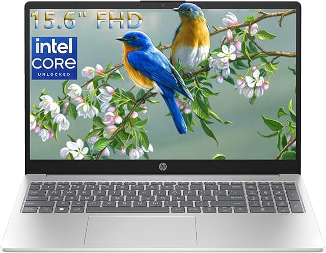 HP Notebook 15.6 FHD Laptop Computer with Microsoft Office 365, 16GB DDR4 RAM, 512GB SSD, Intel 4-Core N100 CPU, 2026 Edition, Numeric Keypad, Copilot AI, Windows 11 Home, Silver, 500GB External HDD