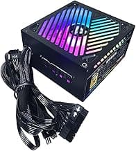 Apevia ATX-PM650W Premier 650W 80+ Gold Certified Active PFC ATX Semi-Modular Gaming Power Supply with 366 RGB Light Modes