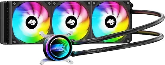 Minorsonic AIO CPU Cooler, 360mm AIO with High-Speed Ceramic Bearing Pump, 3X PWM ARGB Fans, 3-Phase Motor for Better Cooling Performance, Heat Transfer, Low Noise, Intel LGA 1851/1700, AMD AM5/AM4
