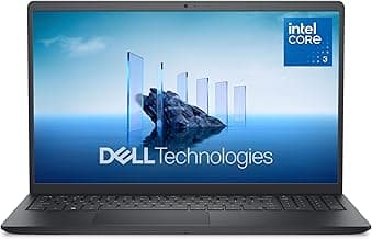 Dell 15 Laptop DC15250-15.6-inch FHD 120Hz Display, Intel Core 3 Processor 100U, 8GB DDR4 RAM, 512GB SSD, Intel UHD Graphics, Windows 11 Home, Onsite Service - Carbon Black