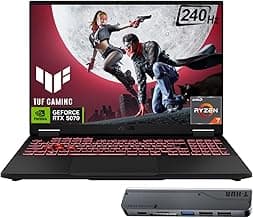 ASUS TUF A18 RTX 5070 Gaming Laptop, 18" WQXGA 240Hz Display, AMD Ryzen 7 260, 64GB RAM, 2TB SSD, RGB Backlit KB, Bundle with Thunderobot 7-in-1 USB-C Hub, Holiday Edition, Grey, Win 11 Pro