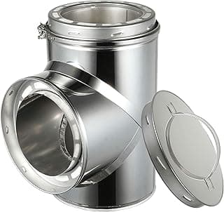 Tee with Clean Out Cap for 6" Diameter 304 Stainless Steel All Fuel Class-A Double Wall Insulated Chimney Pipe