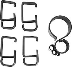 VIVO Cable Management Clips for Desk Monitor Stands, Computer Office Workstation Cord Organization Kit, 1 Pole and 4 Arm Clips, Set of Monitor Mount Wire Holder Hooks, Black, PT-SD-WC05C