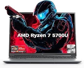 2026 Light Gaming Laptop with AMD Ryzen 7 5700U 8-core (Beats i7-1265U,up to 4.3GHz),16GB DDR4 512GB SSD, AMD Radeon Graphics,WiFi 6,15.6 inch IPS Display,Webcam, AMD Laptop Computer