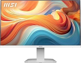 msi PRO MP273W E14A 27-inch IPS 1920 x 1080 (FHD) Gaming Office Monitor, 144Hz, Free-Synch, HDMI, DisplayPort, VGA Port, VESA Mountable, Tilt, Speaker, 4-Side Slim Bezel 1ms, White