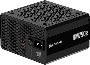 CORSAIR RM750e ATX 3.1 PCIe 5.1 Ready Fully Modular 750W Power Supply – 12V-2x6 Cable Included, Cybenetics Gold Efficiency, 105°C-Rated Capacitors, Modern Standby Mode – Black