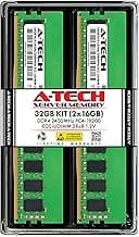 A-Tech Server 32GB Kit (2x16GB) DDR4 2400MHz PC4-19200 ECC UDIMM 2Rx8 Dual Rank 1.2V ECC Unbuffered DIMM 288-Pin Server & Workstation RAM Memory Upgrade Modules (A-Tech Enterprise Series)