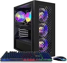 STGAubron Gaming Desktop PC, Intel Core I7 8th Gen up to 4.1G, GeForce GTX 1660 Super 6G, 16G DDR4, 512G SSD, WiFi 6 & BT 5.2, RGB Fan x4, Windows 11 Home