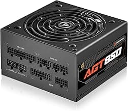 ARESGAME AGT Series 850W Power Supply, 80+ Gold Certified, Fully Modular, FDB Fan, Compact 140mm Size, 10 Year Warranty, ATX Gaming Power Supply
