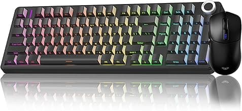 AULA Wireless Keyboard and Mouse Combo, F99 Pro Silent Mechanical Keyboard+SC580 Wireless Mouse