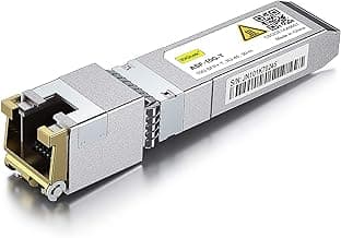 10Gtek 10GBase-T SFP+ to RJ-45 Transceiver, 10Gbe SFP+ Copper Ethernet CAT6a Module, up to 30m, for Cisco SFP-10G-T-S, Fortinet, TP-Link and More