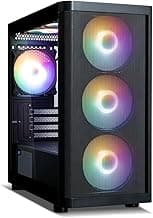 Zalman M4 SE Micro ATX Case, MATX Gaming PC Case with 6 x 120mm FRGB Fans Pre-Installed, High Airflow, Full Tempered Glass Side Panel, Compact Mini Tower Gaming Computer Chassis with USB 3.0 - Black