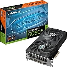 GeForce RTX 5060 Ti Eagle OC 16G Graphics Card, 16GB 128-bit GDDR7, PCIe 5.0, WINDFORCE Cooling System, by NVIDIA,DisplayPort & HDMI - Video Output Interface,GV-N506TEAGLE OC-16GD Video Card