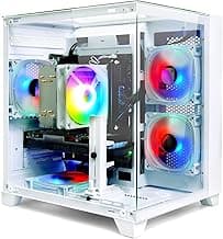 Gaming PC Desktop, I5-12400F, 2.5GHz, GeForce RTX 3050 6GB, 16GB DDR4 RAM, 1TB NVME SSD, for Gaming and Work, White