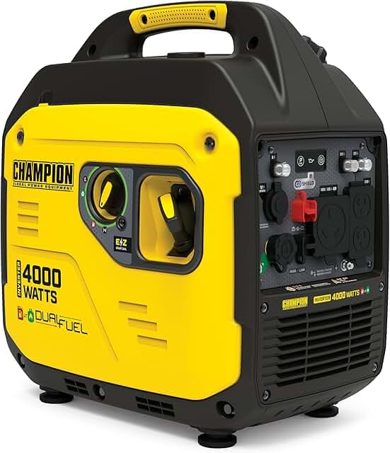 Champion Power Equipment 4000-Watt Dual Fuel RV Ready Portable Inverter Generator with Quiet Technology and Free 3-Year Warranty