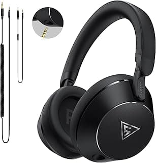 DOQAUS Studio Monitor Headphones Wired, Over Ear Professional Headphones with Natural Balanced Sound, 50mm Drivers, 6.35mm & 3.5mm Jack, Closed-Back for Recording, Mixing, DJ, Guitar Amp, PC