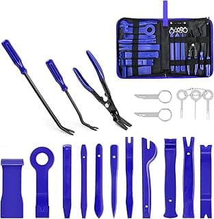GOOACC - GRC-49 19Pcs Trim Removal Tool Set & Clip Plier Upholstery Remover Nylon Car Panel Removal Set with Portable Storage Bag