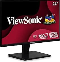 ViewSonic VS2447M 24 Inch 1080p Monitor with 100Hz, FreeSync, Thin Bezels, Eye Care, HDMI, VGA Inputs for Home and Office