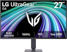 LG 27G414B-B 27-inch Ultragear Full HD (1920 x 1080) IPS Gaming Monitor 144Hz, 1ms, NVIDIA G-Sync Compatible, FreeSync, HDR10, Built-in Speaker, Switch, HDMI, DisplayPort, Tilt/Height Stand, Black