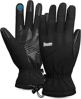 ihuan Ski Snow Winter Gloves Women Men Waterproof-Cold Weather Warm Thermal Touch Screen, Driving Hiking Motorcycle Cycling