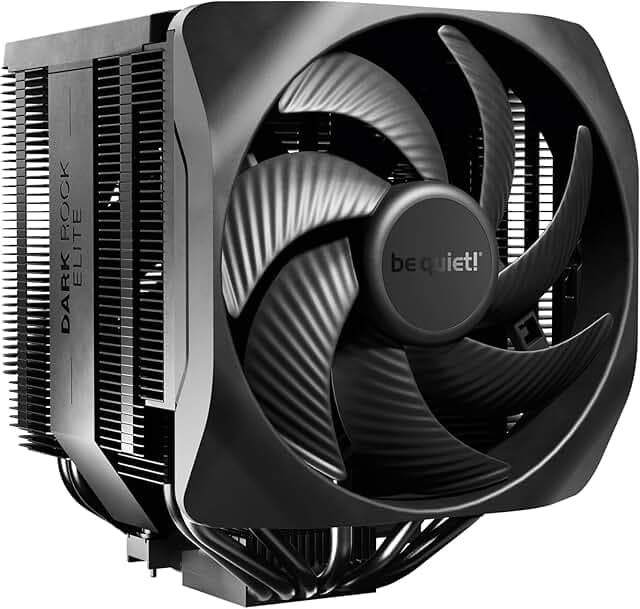 be quiet! Dark Rock Elite Air CPU Cooler | 2X Silent Wings 135mm PWM Fans | Speed Switch with 2 Modes | High-Performance Heat Pipes | Front Fan Rail System | Enhanced RAM Compatibility | BK037