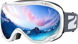 ZIONOR Lagopus B1 Ski Goggles OTG Anti fog Snow Goggles UV Protection Snowboard Goggles for Men Women Adult Youth