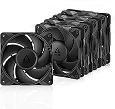 ARCTIC P12 Pro PST - 5 Pack - Powerful Premium Fan, 120 mm PWM Fan with Y-Cable Splitter, 600-3000 RPM, 0 RPM <5% PWM, Fluid Dynamic Bearing, 4-Pin - Black