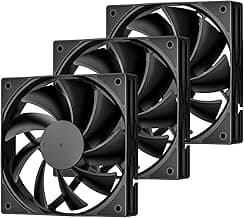 DARKROCK 3-Pack 120mm Black Computer Case Fans High Performance Cooling Low Noise 3-Pin 1200 RPM Hydraulic Bearing Quiet Long life Up to 30,000 hours 5 Years After-sales Service