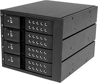 StarTech.com 4-Bay Mobile Rack Backplane - Trayless Hot Swap Mobile Rack Backplane for 3.5in SAS II/SATA III - 6 Gbps HDD (HSB4SATSASBA)