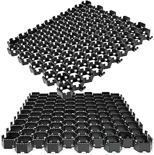 Vodaland Permeable HexPave System - Grass & Gravel Pavers - 100% Recycled PPE Plastic, Handles 27,000 lbs, 1" Depth, 65 s.f / 22 Units