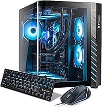 Gaming PC Desktop Computer,i7-12700KF Up to 5.0GHz,GeForce RTX 5060, 32GB DDR4 RAM with RGB Lighting,1TB NVMe SSD,650W PSU,Win 11 Pro,Liquid Cooling,Prebuilt PC Tower
